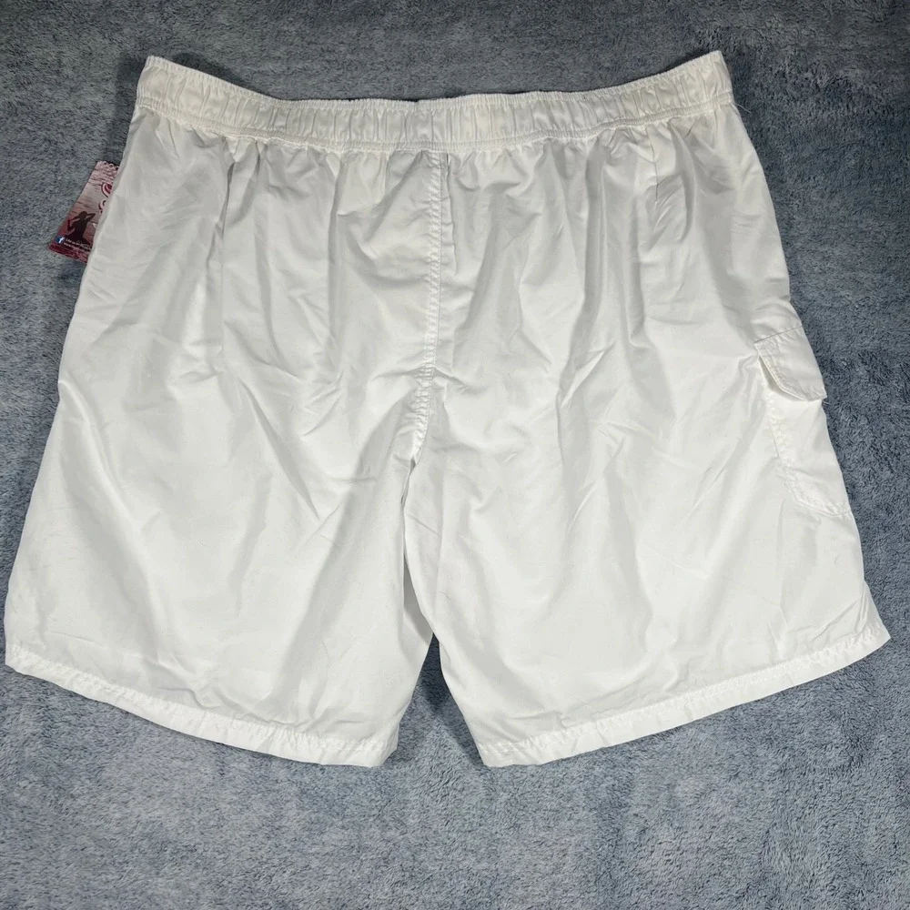 Kanu Surf Mens Marina Board‎ Shorts NEW White 3X Plus Size Swim Trunks UPF 50+